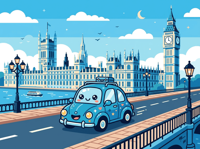 Illustration of a London landmark near Westminster